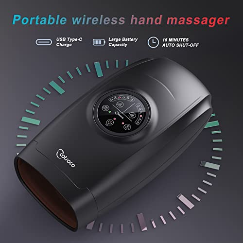 cotsoco Hand Massager Machine with Heat and Compression, 6 Levels Shiatsu Massager for Arthritis and Carpal Tunnel Relief, Pain Relief for Finger, Wirst, and Hand, Best Gifts for Men and Women