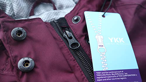 Acmelogy Rain Suit (Jacket + Pants), 100% Waterproof, Breathable, Taped Seam, 10000mm/3000gm, YKK Zipper (Women's, 38, Black)