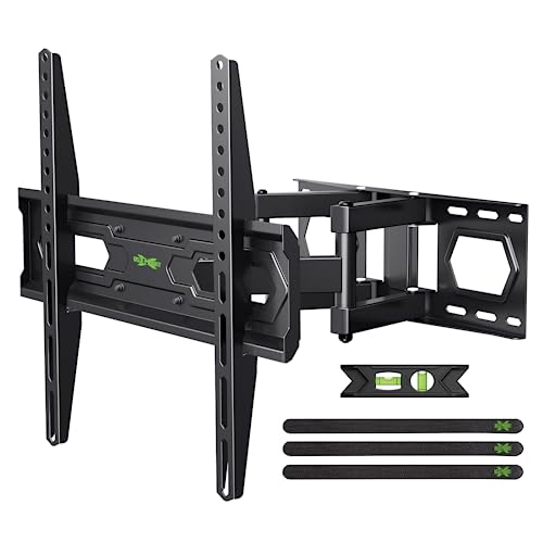 USX MOUNT TV Wall Mount for 32-65 inch Flat Screen/LED/4K TVs up to 110lbs, Full Motion TV Bracket, Swivel/Tilt TV Mount with Articulating Dual Arms, Max VESA 400x400mm, Fits 12/16" Wood Stud