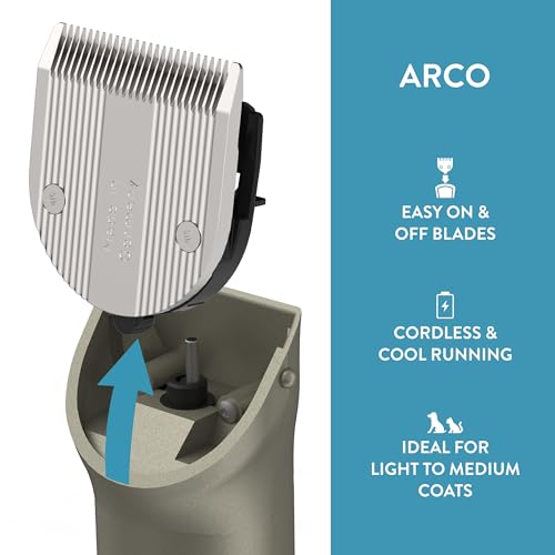 Wahl Professional Animal Arco Pet, Dog, Cat, and Horse Cordless Clipper Kit, Champagne (8786-452)