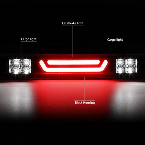 DNA MOTORING 3BL-COLO04-3D-T4-LED-BK Black Housing 3D LED High Mount 3rd Third Brake Light [Compatible with 04-12 Colorado / 04-12 Canyon / 06-08 I-Series]