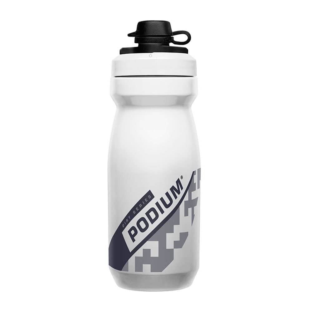 CamelBak Podium Dirt Series Mountain Bike Mud Cap Squeeze Water Bottle White, 21oz