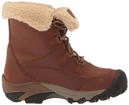 KEEN Women's Betty Boot Short Waterproof Insulated Ankle, Burgundy/Brindle, 10.5