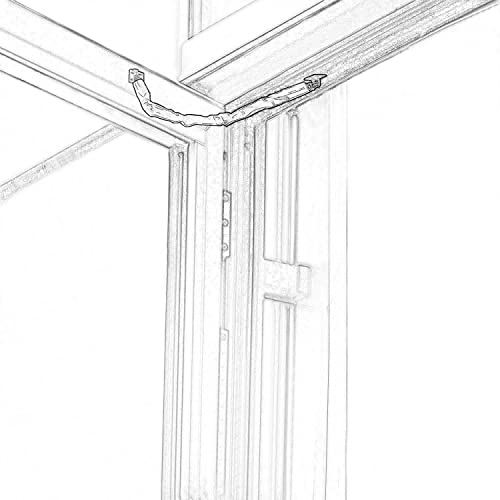 QCAA Extra Heavy Storm Door Chain Check, 25-1/2" Length, Zinc Die Cast Bracket, Matte Black, Steel Hook, Plastic Tube, 1 Pack, Made in Taiwan