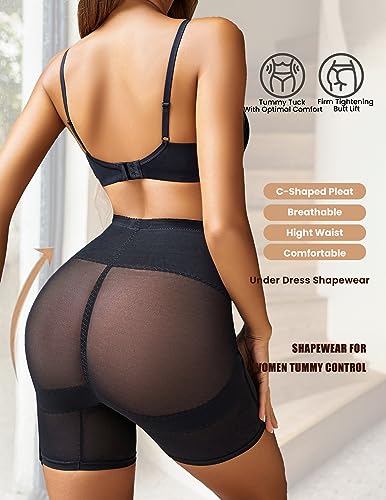 Avidlove Shapewear for Women High Waisted Body Shaper Shorts Butt Lifting Shapewear Tummy Control Thigh Slimmer Panties Black