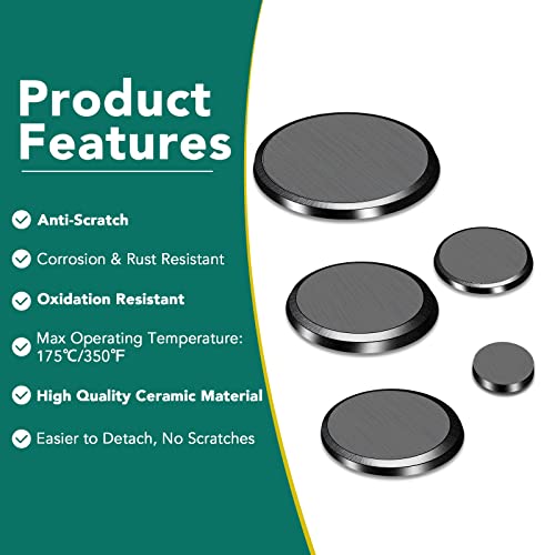 TRYMAG Magnets for Crafts, 5 Different Size, 100Pcs Strong Ceramic Magnets with Adhesive Backing for Crafts, Small Round Magnets Flat Ferrite Craft Circle Magnets for Refrigerator, Button, Hobbies