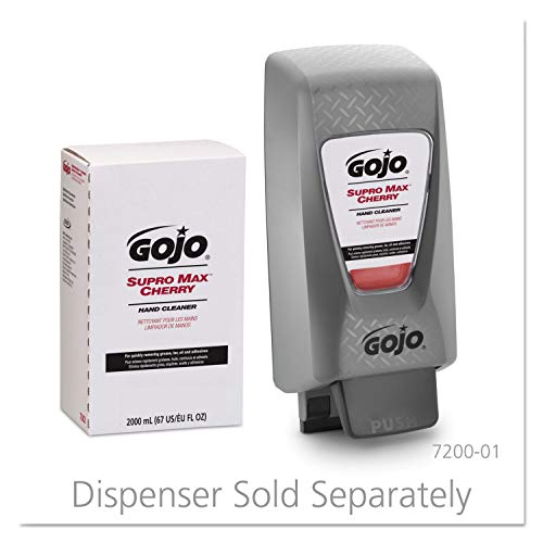 GOJO SUPRO MAX Cherry Hand Cleaner, Cherry Fragrance, 2000 mL Heavy Duty Hand Cleaner Refill PRO TDX 2000 Dispenser (Pack of 4) – 7282-04
