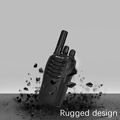 Retevis H-777 Walkie Talkies with Shoulder Mic,2 Way Radios Long Range,License-Free,LED Flashlight,Portable,Shock Resistant,for Family Outdoor Small Commercial (4 Pack)