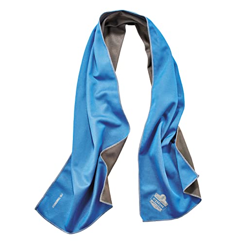 Ergodyne Chill Its 6602MF Cooling Towel, Soft Microfiber Material, UPF 50+,Blue,41" x 9.84"