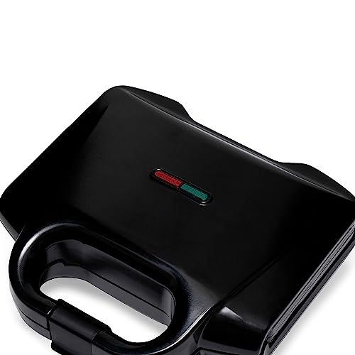 Amazon Basics Waffle Maker 2-Slices Black with Non-stick coating and Easy to Clean, 700W