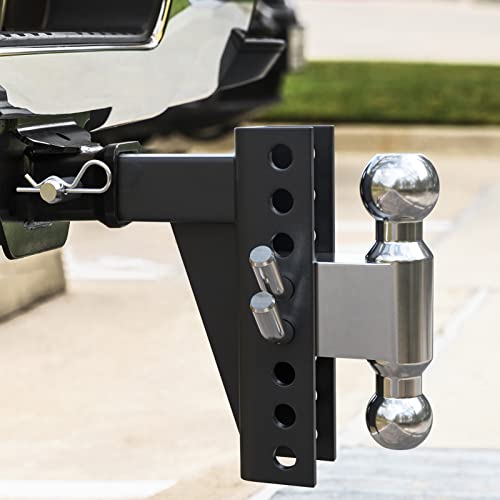 ORCISH Trailer Hitch Tri-Ball Mount with Hook & Pin, Trailer Ball Size 1-7/8", 2" and 2-5/16", Fit 2 Inch Hitch Receiver, 2/3 in 1 Ball Truck Hitch, Tow Hitch