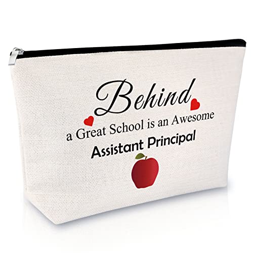 Assistant Principal Appreciation Gift Makeup Bag Thank you Gift for President Teacher Assistant Principal Gift for Women Retirement Gift for Assistant Principal Christmas Gift Travel Cosmetic Pouch