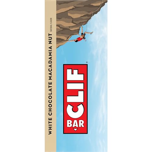 Clif Bar - White Chocolate Macadamia Nut Flavor - Made with Organic Oats - 9g Protein - Non-GMO - Plant Based - Energy Bars - 2.4 oz. (12 Pack)