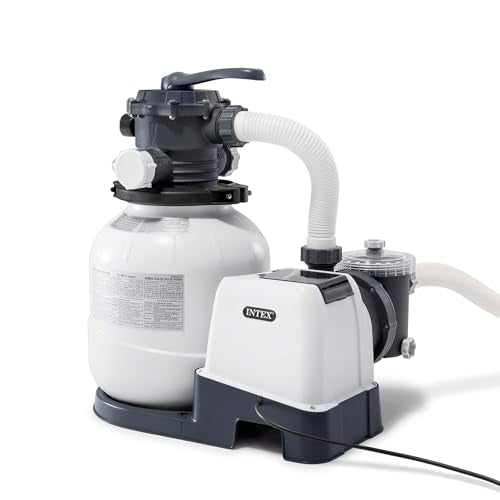 Intex SX2100 Krystal Clear Sand Filter Pump for Above Ground Pools: 2100 GPH Pump Flow Rate – Improved Circulation and Filtration – Easy Installation – Improved Water Clarity – Easy-to-Clean