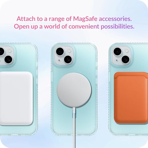 LONLI Hue - for iPhone 15 Case [Compatible with Magsafe] - Frosted Blue - [10FT Drop Protection] [4 Airbag Cushioned Corners] - Cute, Unique and Aesthetic (2023)