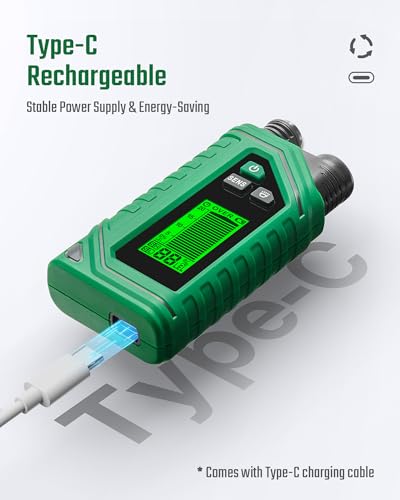 TopTes PT760 Rechargeable Natural Gas Detector, Gas Leak Detector with 12-inch Extendable Probe,%LEL Propane Leak Detector with Built-in Flashlight for Methane, Butane, Combustible Gas for Home, RV