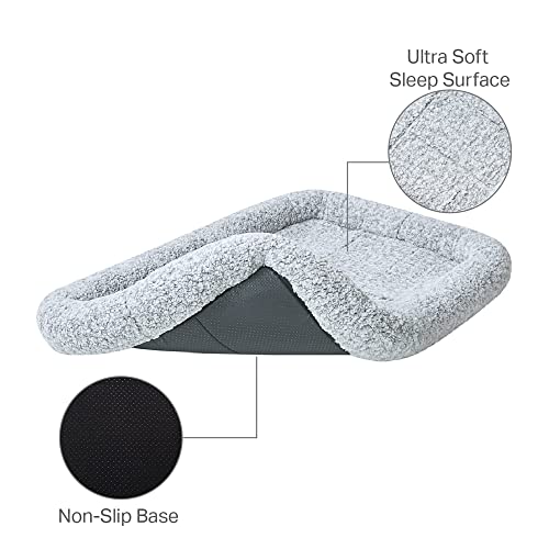 Friends Forever Orthopedic Dog Bed, Cooling Dog Beds with Removable Washable Cover, Reversible Pet Bed Mat with Memory Foam, Washable Removable Cover, Kato Grey, 30x20x3