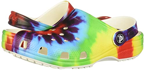 Crocs Classic Tie Dye Clogs (Little Big Kid), Multi Spray, 5 US Unisex