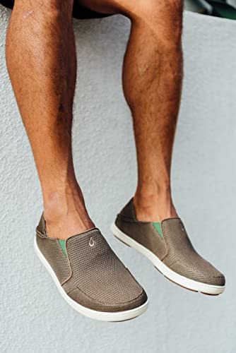 OluKai Men's Nohea Mesh Sneaker, Dark Shadow/Dark Shadow, 9.5