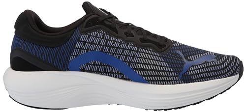 PUMA Mens Scend Pro Running Shoe, Gray Fog-PUMA Mens Black-Clementine, 12