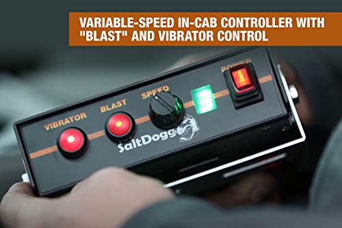 Buyers Products SaltDogg TGS03 Tailgate Salt Spreader, Made In The USA, 8 cu ft/600 lb Capacity, Horizontal Auger Feed, Commercial Salt Spreader For Truck Tailgate