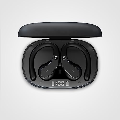 Runner 40 - Secure-Fit Wireless Earbuds for Small Ears, Running Bluetooth Earbuds for Women and Men, Deep Bass Wrap Around Earbuds for Small Ear Canals with EarHooks, Sweatprooof Over The Ear Earbuds