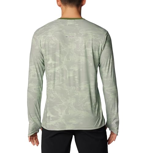 Columbia Men's Summit Valley Sun Deflector Long Sleeve Crew, Canteen Beachwood, X-Small