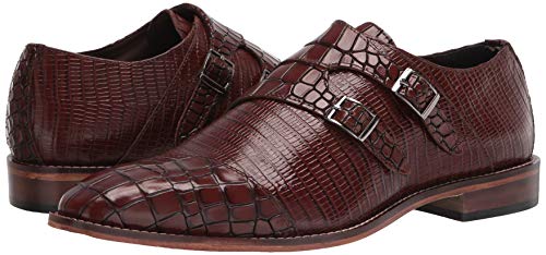 STACY ADAMS mens Toscano Cap Toe Double Monk Strap Loafer, Black, 7 US