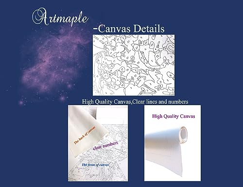 Artmaple Paint by Number for Adults Beginner Students Canvas ONLY,Festival Gifts, DIY Acrylic Painting Kit for Room Decor (Beauty) 16 * 20inch