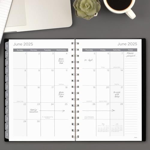 Mead Planner 2024-2025 Academic, Weekly & Monthly, 5-1/2" x 8-1/2", Small, Basic, Black (CAW42005)