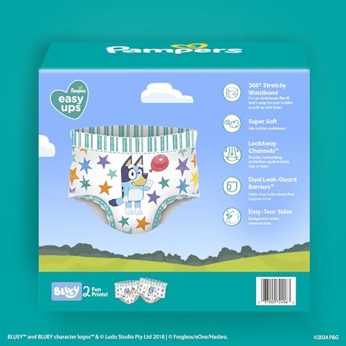 Pampers Easy Ups Boys & Girls Potty Training Pants - Size 3T-4T, One Month Supply (124 Count), Training Underwear (Packaging May Vary)