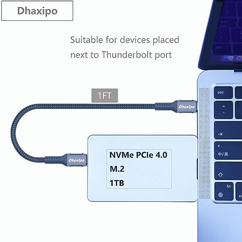 USB 4 for Thunderbolt 4 Cable 0.3m/1FT, 40 Gbps Data transfer with 240W and 4K@144Hz 5K@ 60Hz or 8K@30Hz,Compatible with Thunderbolt 4/3 Cable and USB C,fit for Laptop,Docking,Monitor and more