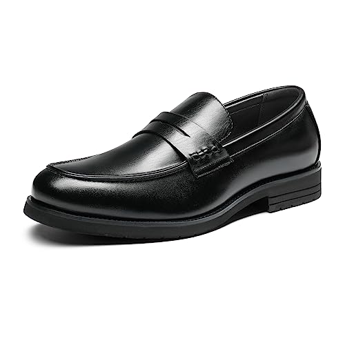 Bruno Marc Men's Dress Slip-on Penny Loafers Business Formal Shoes,Size 8,Black,SBLS2339M