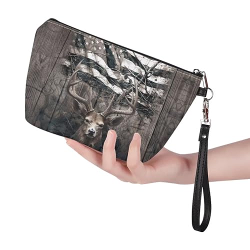 Poceacles Funny Sloth Print Makeup Bag Leather Waterproof Portable Toiletry Pouch Cosmetic Bag Daily Use Storage, Makeup Bag Organizer Travel Essentials for Women Gift