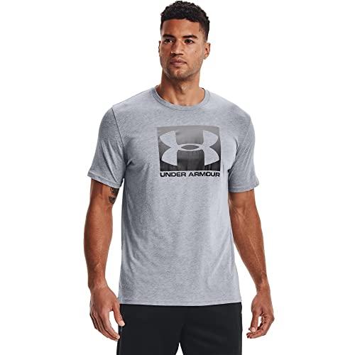 Under Armour Men's Boxed Sportstyle Short-Sleeve T-Shirt, Steel Light Heather (035)/Black, XX-Large Tall