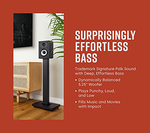 Polk Audio Monitor XT10 Subwoofer (2022) + XT15 Bookshelf Speakers - Dolby Atmos & DTS:X Compatible Home Audio Bundle