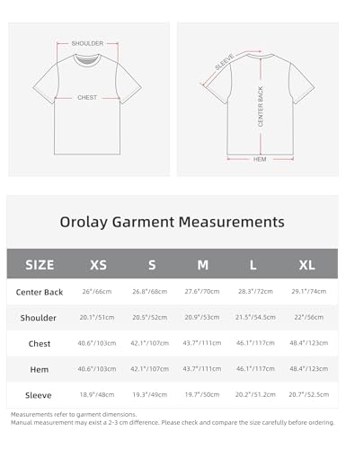 Orolay Men's Heavyweight Cotton T-Shirts Summer Casual Short Sleeve Tee Regular Fit Basic Tops Black X-Small