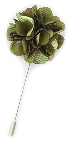 Flairs New York Gentleman's Essentials Premium Handmade Flower Lapel Pin Boutonniere (Pack of 1 Pin, Tangerine Orange [Camellia])