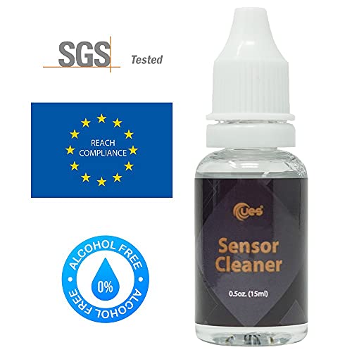 UES FFR24 DSLR Digital Camera Full-Frame Sensor Cleaning Kit, Compatible with Sony, Nikon, Canon Reflex & Mirrorless Camera CCD & CMOS Clean: 14pcs 24mm Full Frame Swabs + 15ml Sensor Cleaner Solution