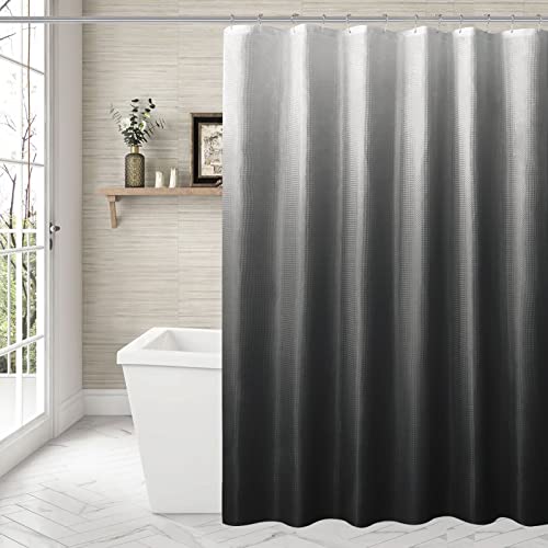 BBiggood Brown Shower Curtain, Waffle Weave Shower Curtain for Bathroom Set with Hooks, Waterproof Luxury Hotel Spa Style Decor, Machine Washable, 72"x72"