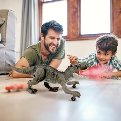 TALGIC Remote Control Dinosaur for Boys 4-7, Robot Dinosaur Toys for Kids 5-7, rc Dinosaur with Realistic Legs & Spray Stream,Remote Dinosaur Toys for Kids3 4 5 6 8 Year Old boy Birthday Gift (Blue)