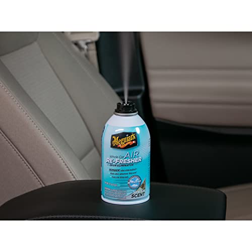 Meguiar's Whole Car Air Re-Fresher Odor Eliminator Mist - New Car Scent - Revitalize Your Car This Holiday Season and Permanently Remove Lingering Odors, 2 Oz Aerosol