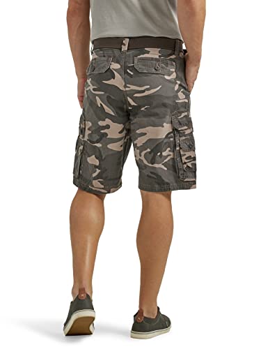 Lee Men's Big & Tall Dungarees Belted Wyoming Cargo Short, Black, 44