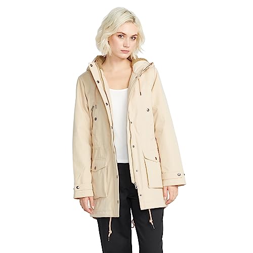 Volcom Women's Walk on by Parka Heavyweight Jacket, Khaki