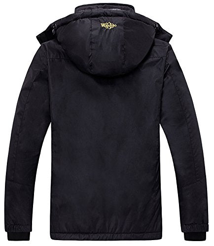 wantdo Women's Winter Windproof Snow Coat Waterproof Warm Ski Jacket White & Black 3XL