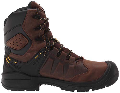 KEEN Utility Men's Dover 8" 600g Leather Waterproof Composite Toe Work Boots, Dark Earth/Black, 10