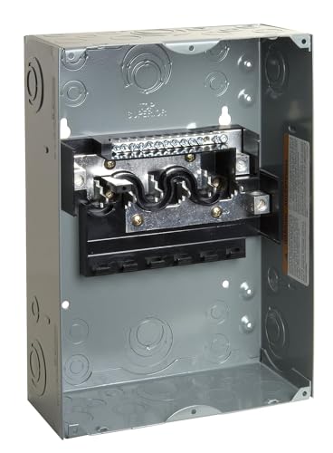 Square D by Schneider Electric Square D - HOM612L100SCP Homeline Load Center with Cover, 100-Amp Fixed Main Lugs, 1-Phase, 6-Space, 12-Circuit, Indoor