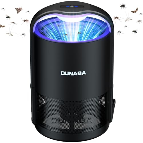 DUNAGA Fly Traps Indoor, Fruit Fly Trap Indoor, Gnat Traps, Bug Zapper Indoor, Automatic Insect Traps with 10 Sticky Glue Boards Auto Black