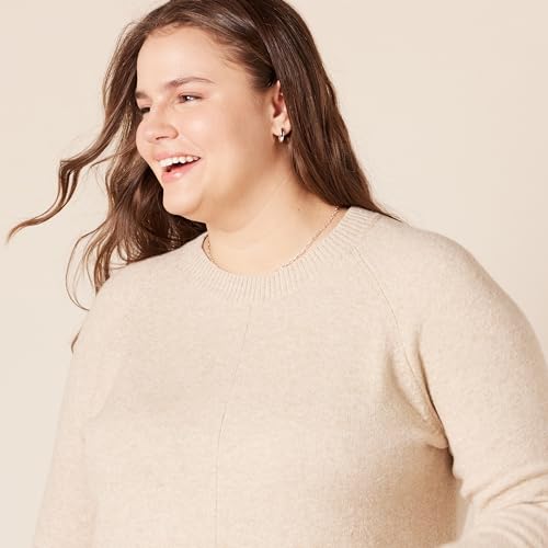 Amazon Essentials Women's Classic-Fit Soft Touch Long-Sleeve Crewneck Sweater, Sage Green Heather, Small