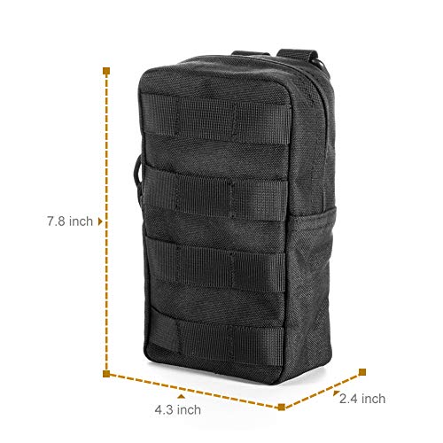 Upgraded Sports Water Bottles Pouch Bag, Tactical Drawstring Molle Holder Pouches, Travel Mesh Tactical Hydration Carrier (Tan-2Pack)